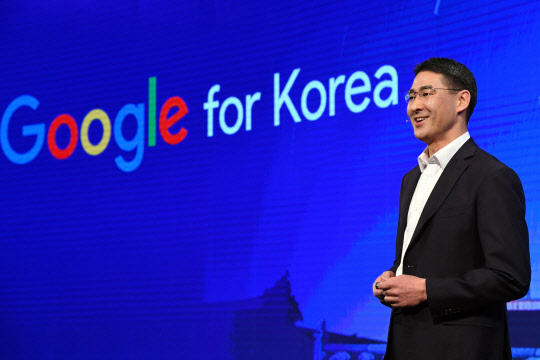 존리 구글코리아 사장이 6일 서울 장충동 신라호텔에서 열린 'AI 위드 구글 2019'에 참석해 발언하고 있다.  구글 제공